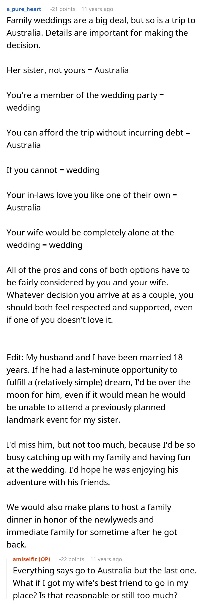 Guy Chooses Australia Trip Over SIL’s Wedding, Ends Up With Two Relationships In Trouble Instead Of One Guy Chooses Australia Trip Over SIL’s Wedding, Ends Up With Two Relationships In Trouble Instead Of One