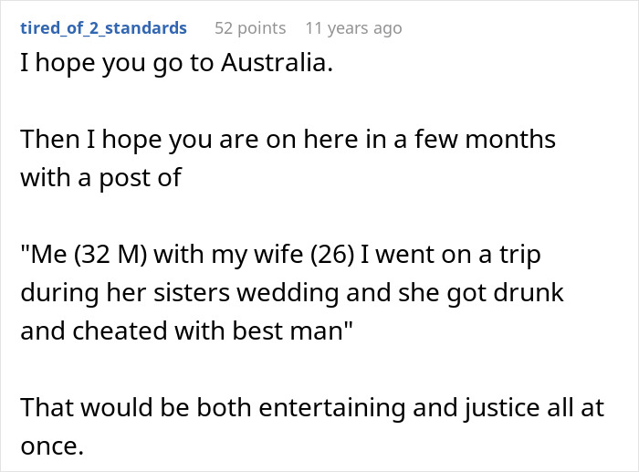 Guy Chooses Australia Trip Over SIL’s Wedding, Ends Up With Two Relationships In Trouble Instead Of One Guy Chooses Australia Trip Over SIL’s Wedding, Ends Up With Two Relationships In Trouble Instead Of One