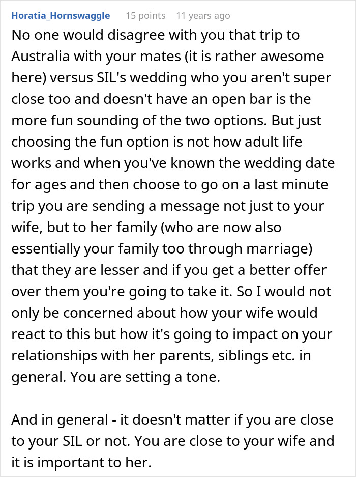 Guy Chooses Australia Trip Over SIL’s Wedding, Ends Up With Two Relationships In Trouble Instead Of One Guy Chooses Australia Trip Over SIL’s Wedding, Ends Up With Two Relationships In Trouble Instead Of One
