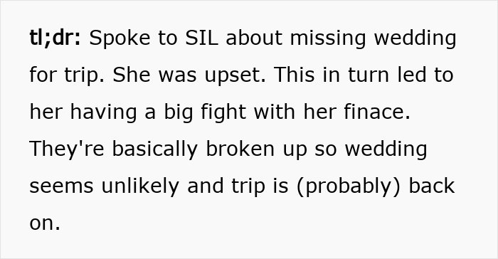 Guy Chooses Australia Trip Over SIL’s Wedding, Ends Up With Two Relationships In Trouble Instead Of One Guy Chooses Australia Trip Over SIL’s Wedding, Ends Up With Two Relationships In Trouble Instead Of One