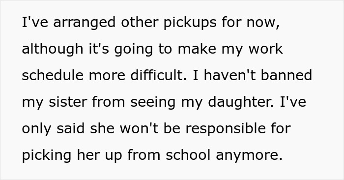Aunt Leaves 8YO Niece Alone At School, Sends Sis A Payment Request For Past Favors After Getting Banned Aunt Leaves 8YO Niece Alone At School, Sends Sis A Payment Request For Past Favors After Getting Banned