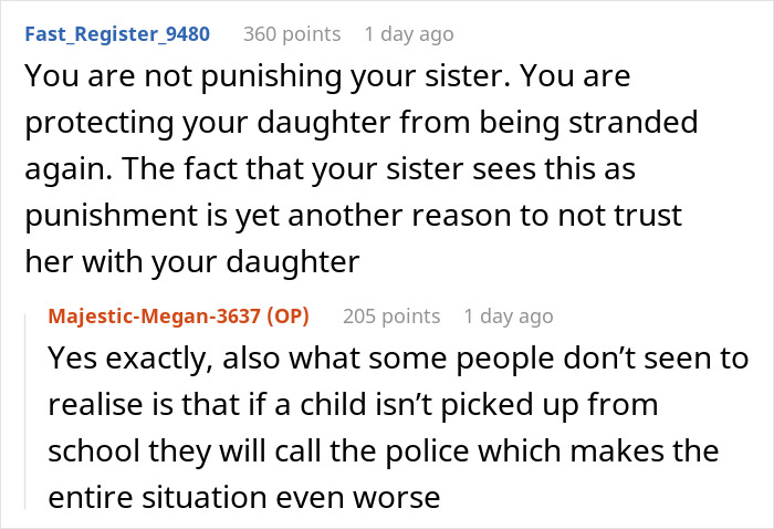 Aunt Leaves 8YO Niece Alone At School, Sends Sis A Payment Request For Past Favors After Getting Banned Aunt Leaves 8YO Niece Alone At School, Sends Sis A Payment Request For Past Favors After Getting Banned