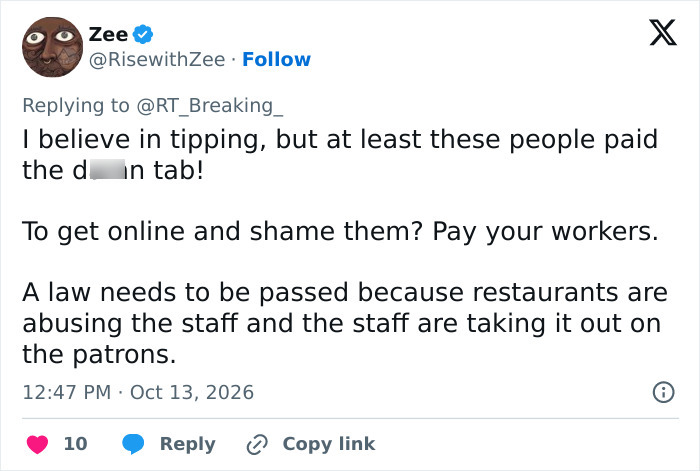 “New Level Of Entitlement”: California Bar Publicly Shames Customers Over Tip, But It Massively Backfires