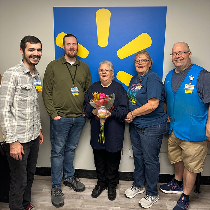 Walmart Employee Gayle Becomes Viral Poster Child For Workers’ Rage After They Discover Her Retirement Gift Walmart Employee Gayle Becomes Viral Poster Child For Workers’ Rage After They Discover Her Retirement Gift