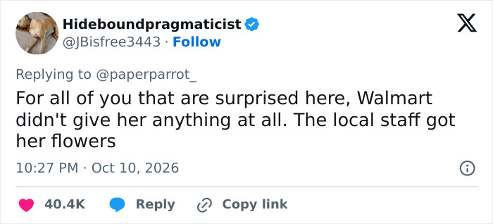 Walmart Employee Gayle Becomes Viral Poster Child For Workers’ Rage After They Discover Her Retirement Gift Walmart Employee Gayle Becomes Viral Poster Child For Workers’ Rage After They Discover Her Retirement Gift