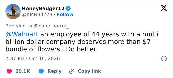 Walmart Employee Gayle Becomes Viral Poster Child For Workers’ Rage After They Discover Her Retirement Gift Walmart Employee Gayle Becomes Viral Poster Child For Workers’ Rage After They Discover Her Retirement Gift