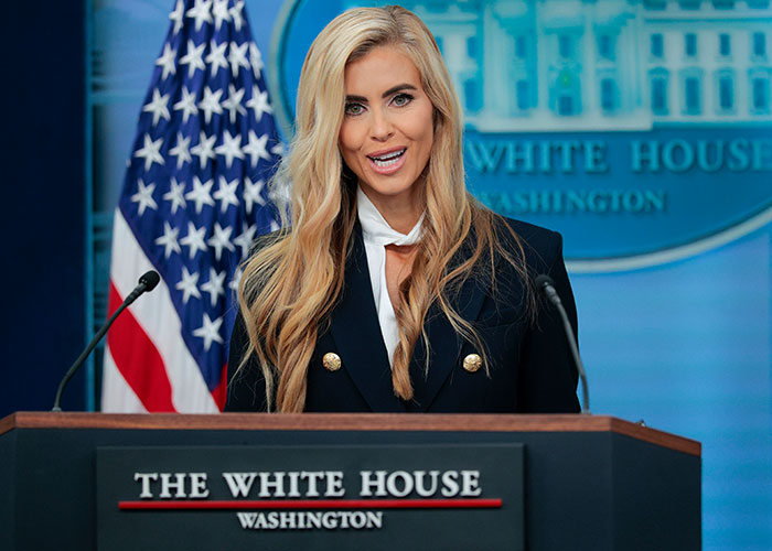 New Press Secretary Slammed Over Bizarre Slip About Her Husband At First Briefing New Press Secretary Slammed Over Bizarre Slip About Her Husband At First Briefing