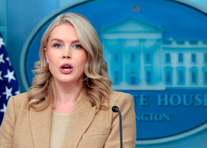 New Press Secretary Slammed Over Bizarre Slip About Her Husband At First Briefing New Press Secretary Slammed Over Bizarre Slip About Her Husband At First Briefing