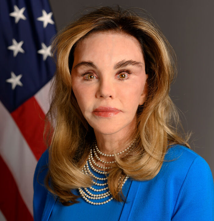 New Ambassador’s Portrait Draws Harsh Comparisons To Susan Dell As People Spot Troubling Pattern: “MAGA Face” New Ambassador’s Portrait Draws Harsh Comparisons To Susan Dell As People Spot Troubling Pattern: “MAGA Face”