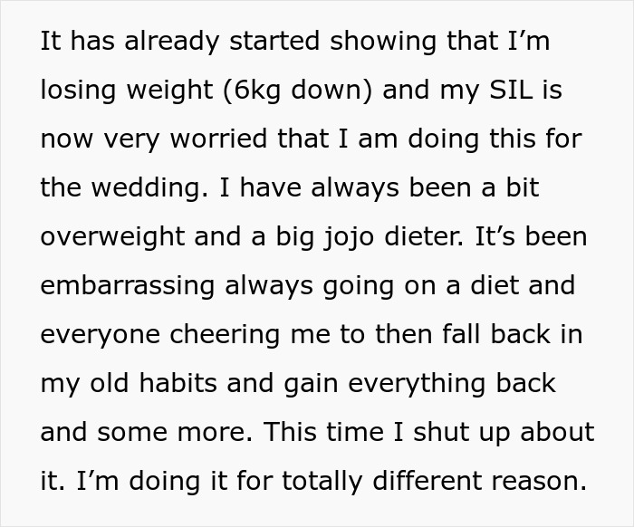 Bride-to-Be Accuses Diabetic SIL Of Losing Weight To Outshine Her, Bans Her From The Wedding For It Bride-to-Be Accuses Diabetic SIL Of Losing Weight To Outshine Her, Bans Her From The Wedding For It