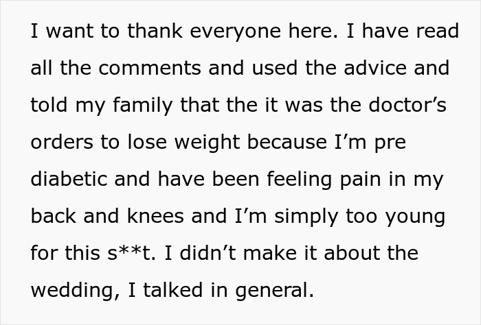 Bride-to-Be Accuses Diabetic SIL Of Losing Weight To Outshine Her, Bans Her From The Wedding For It Bride-to-Be Accuses Diabetic SIL Of Losing Weight To Outshine Her, Bans Her From The Wedding For It