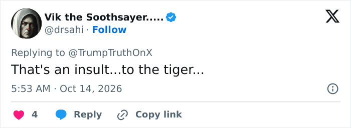 Even MAGA Turns On Trump Over “Disgusting” Tiger Video Just After Yorkshire Tragedy