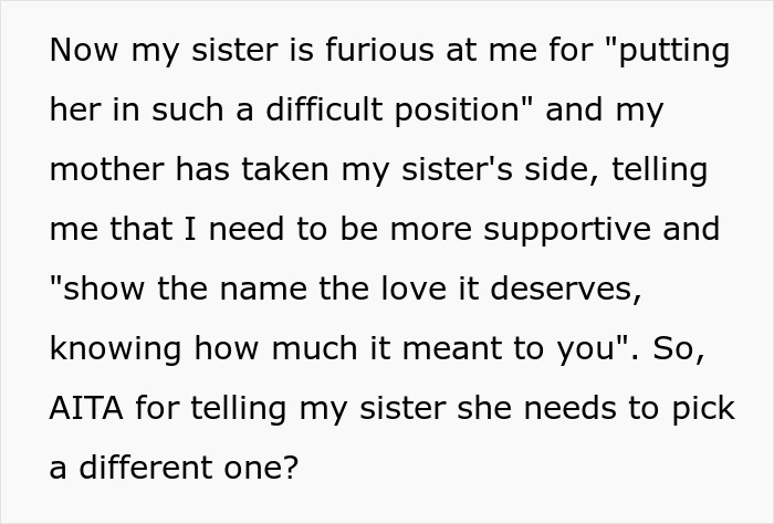Sister’s Happy Pregnancy Turns Sour After She Reveals The Name She Picked For Her Baby