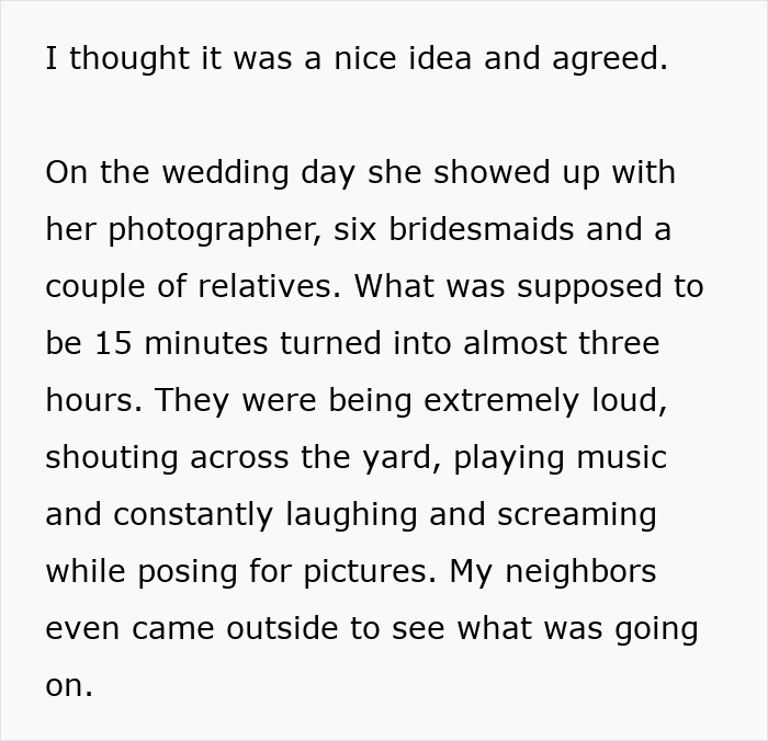 Entitled Bride Takes Over Man’s Porch For Wedding Pics, Starts Crying When He Kicks Her Out Hours Later Entitled Bride Takes Over Man’s Porch For Wedding Pics, Starts Crying When He Kicks Her Out Hours Later