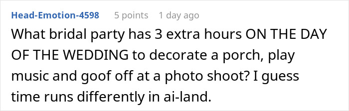 Entitled Bride Takes Over Man’s Porch For Wedding Pics, Starts Crying When He Kicks Her Out Hours Later Entitled Bride Takes Over Man’s Porch For Wedding Pics, Starts Crying When He Kicks Her Out Hours Later