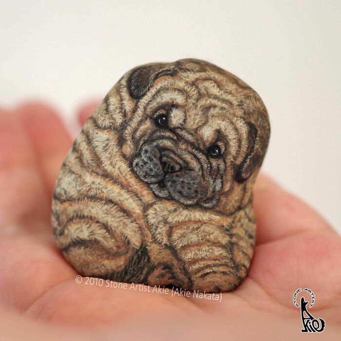 Japanese Artist Transforms Ordinary Stones Into Adorable Dogs With Incredible Detail (30 Pics)