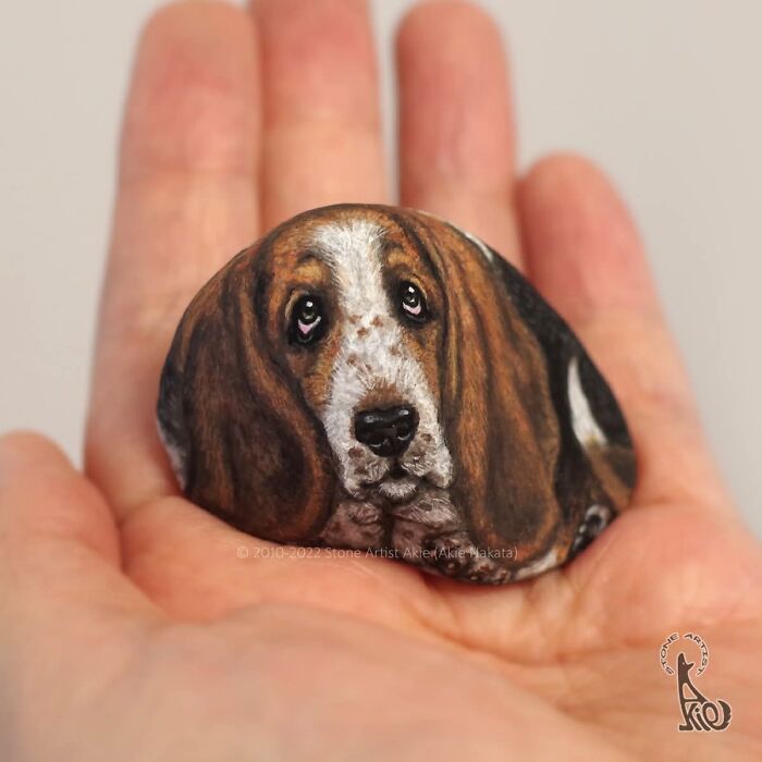 Japanese Artist Transforms Ordinary Stones Into Adorable Dogs With Incredible Detail (30 Pics)