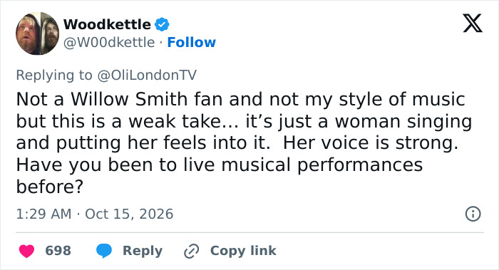 “No Idea What I Just Watched”: Will Smith’s Daughter Willow Roasted Over Bizarre Behavior During Live Performance “No Idea What I Just Watched”: Will Smith’s Daughter Willow Roasted Over Bizarre Behavior During Live Performance