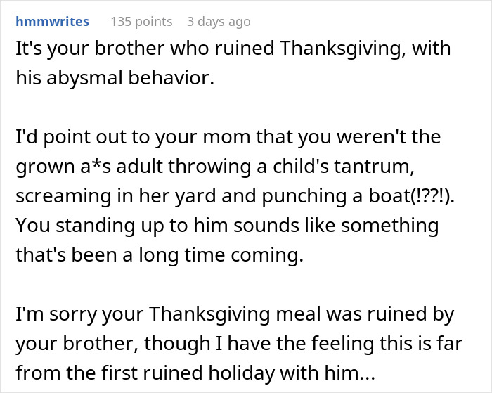Thanksgiving Turns Into Screamfest After Immature Brother Drives Sister To Snap Back At His Tantrum Thanksgiving Turns Into Screamfest After Immature Brother Drives Sister To Snap Back At His Tantrum