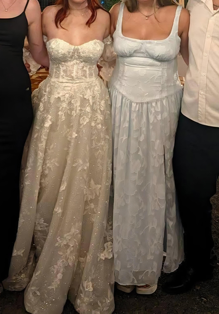 Guest Gets Roasted In Real Life And Online For Wearing A Dress That’s Even Whiter Than The Bride’s Gown Guest Gets Roasted In Real Life And Online For Wearing A Dress That’s Even Whiter Than The Bride’s Gown