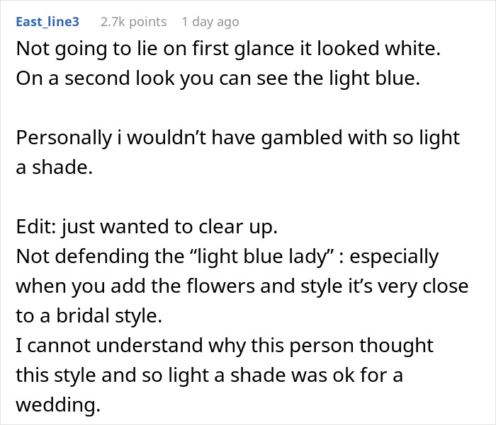 Guest Gets Roasted In Real Life And Online For Wearing A Dress That’s Even Whiter Than The Bride’s Gown Guest Gets Roasted In Real Life And Online For Wearing A Dress That’s Even Whiter Than The Bride’s Gown