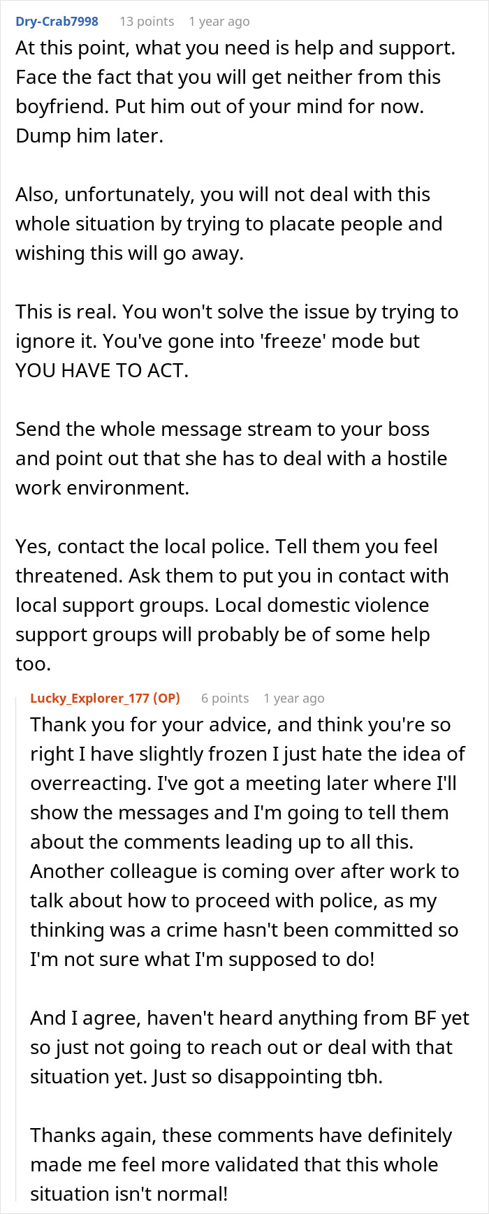 Guy Acts Like It’s GF’s Fault Her Male Coworker Is Obsessed With Her, She Doesn’t See The Red Flags Guy Acts Like It’s GF’s Fault Her Male Coworker Is Obsessed With Her, She Doesn’t See The Red Flags