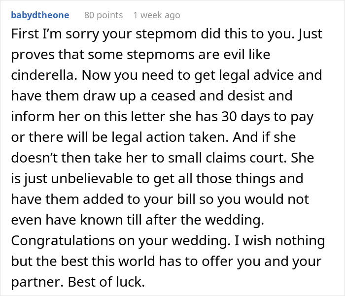 Groom’s Stepmom Spends $6,400 On Luxuries For The Wedding, Leaves Son With All The Bills And Vanishes Groom’s Stepmom Spends $6,400 On Luxuries For The Wedding, Leaves Son With All The Bills And Vanishes