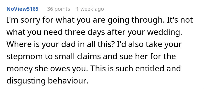 Groom’s Stepmom Spends $6,400 On Luxuries For The Wedding, Leaves Son With All The Bills And Vanishes Groom’s Stepmom Spends $6,400 On Luxuries For The Wedding, Leaves Son With All The Bills And Vanishes
