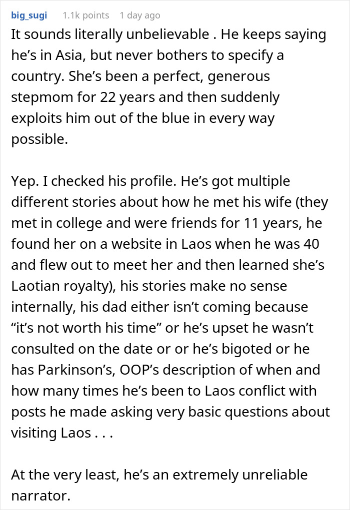 Groom’s Stepmom Spends $6,400 On Luxuries For The Wedding, Leaves Son With All The Bills And Vanishes Groom’s Stepmom Spends $6,400 On Luxuries For The Wedding, Leaves Son With All The Bills And Vanishes