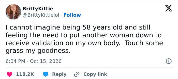 58 Years Old MAGA Influencer Taken To Task Over Post Comparing Herself To Katy Perry