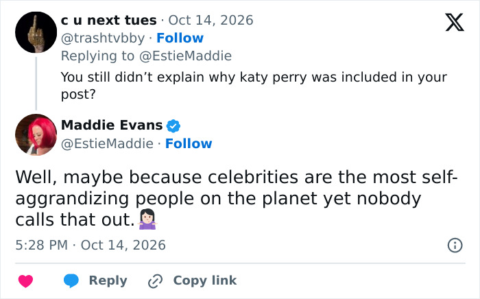 58 Years Old MAGA Influencer Taken To Task Over Post Comparing Herself To Katy Perry