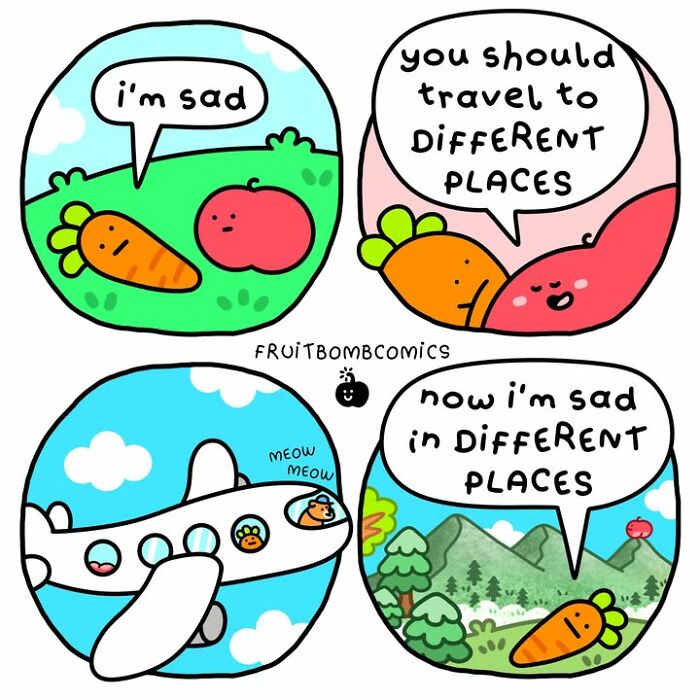 These 40 New &ldquo;FruitBombComics&rdquo; Turn Everyday Frustrations Into Hilarious Adventures Featuring Talking Fruits