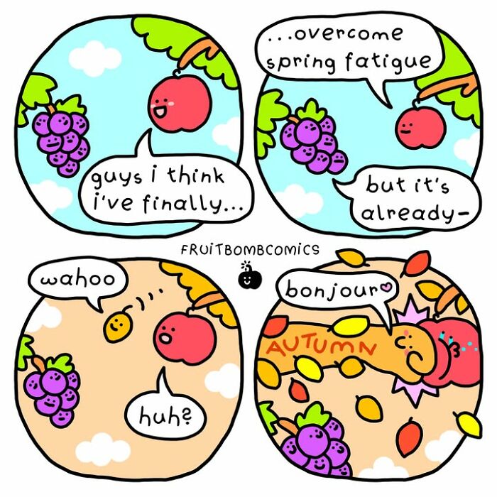 These 40 New &ldquo;FruitBombComics&rdquo; Turn Everyday Frustrations Into Hilarious Adventures Featuring Talking Fruits