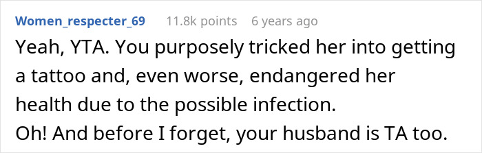 Woman Purposefully Tricks Friend To Go To A Bad Tattoo Artist, Laughs When It Gets Infected Woman Purposefully Tricks Friend To Go To A Bad Tattoo Artist, Laughs When It Gets Infected