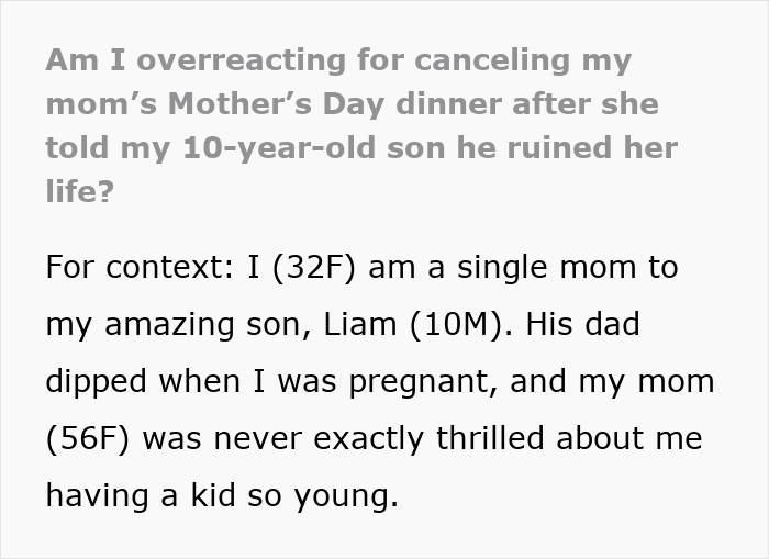 Mother’s Day Dinner Turns Sour When Grandma Says 10YO Grandkid Ruined Everything Mother’s Day Dinner Turns Sour When Grandma Says 10YO Grandkid Ruined Everything