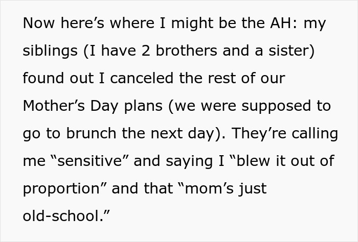 Mother’s Day Dinner Turns Sour When Grandma Says 10YO Grandkid Ruined Everything Mother’s Day Dinner Turns Sour When Grandma Says 10YO Grandkid Ruined Everything