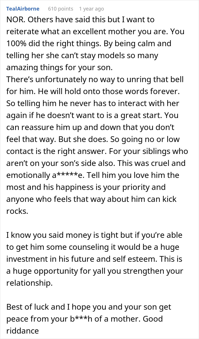Mother’s Day Dinner Turns Sour When Grandma Says 10YO Grandkid Ruined Everything Mother’s Day Dinner Turns Sour When Grandma Says 10YO Grandkid Ruined Everything