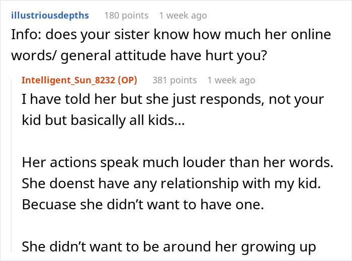 Sister Makes Sure Everyone Knows How Much She Doesn’t Like Kids, Is Still Shocked Family Resents That