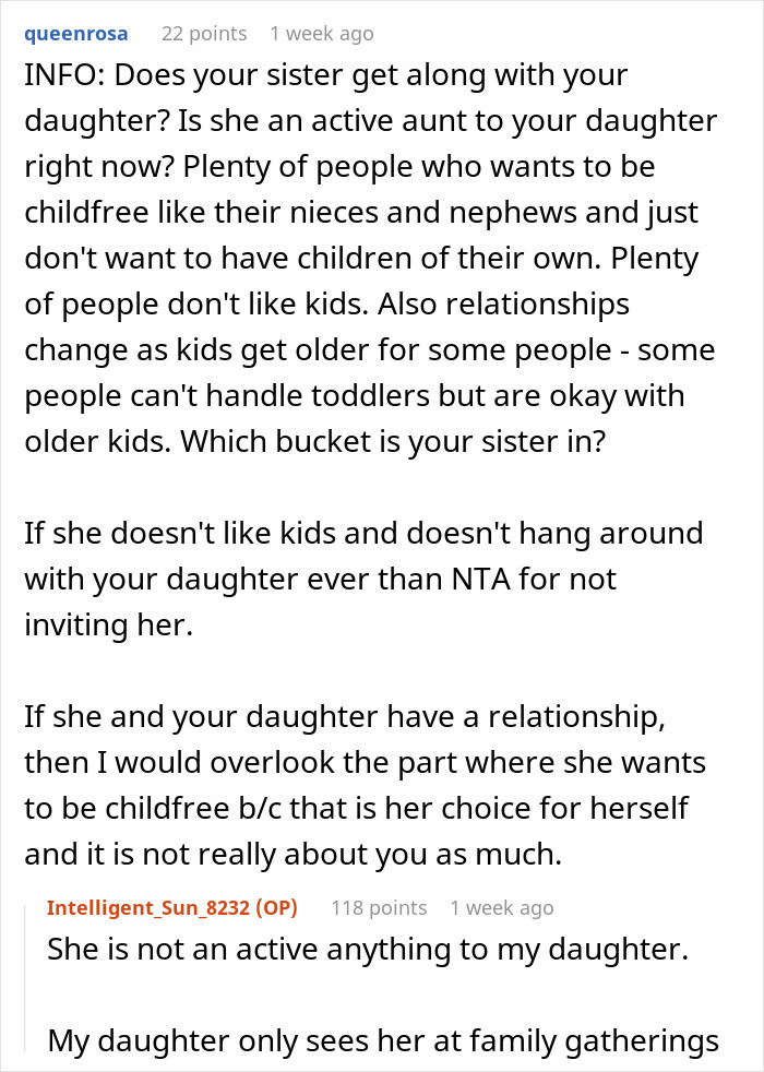 Sister Makes Sure Everyone Knows How Much She Doesn’t Like Kids, Is Still Shocked Family Resents That