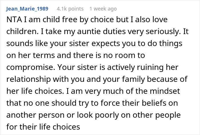 Sister Makes Sure Everyone Knows How Much She Doesn’t Like Kids, Is Still Shocked Family Resents That