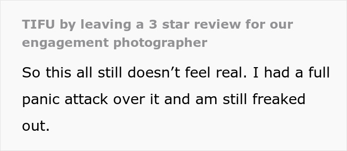 Couple Leaves Photographer A 3-Star Review, Then Gets A Response They Never Expected