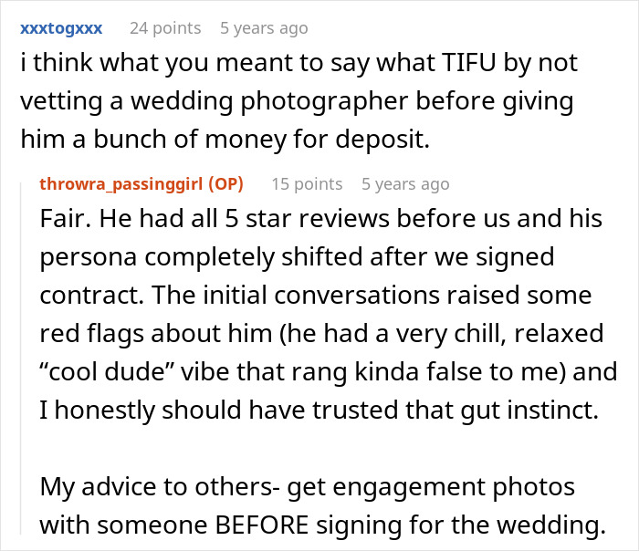 Couple Leaves Photographer A 3-Star Review, Then Gets A Response They Never Expected