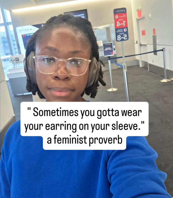 Woman Breaks Silence After Sparking Viral Debate With Earring Trick To Stop A Man Invading Her Space On A Flight Woman Breaks Silence After Sparking Viral Debate With Earring Trick To Stop A Man Invading Her Space On A Flight