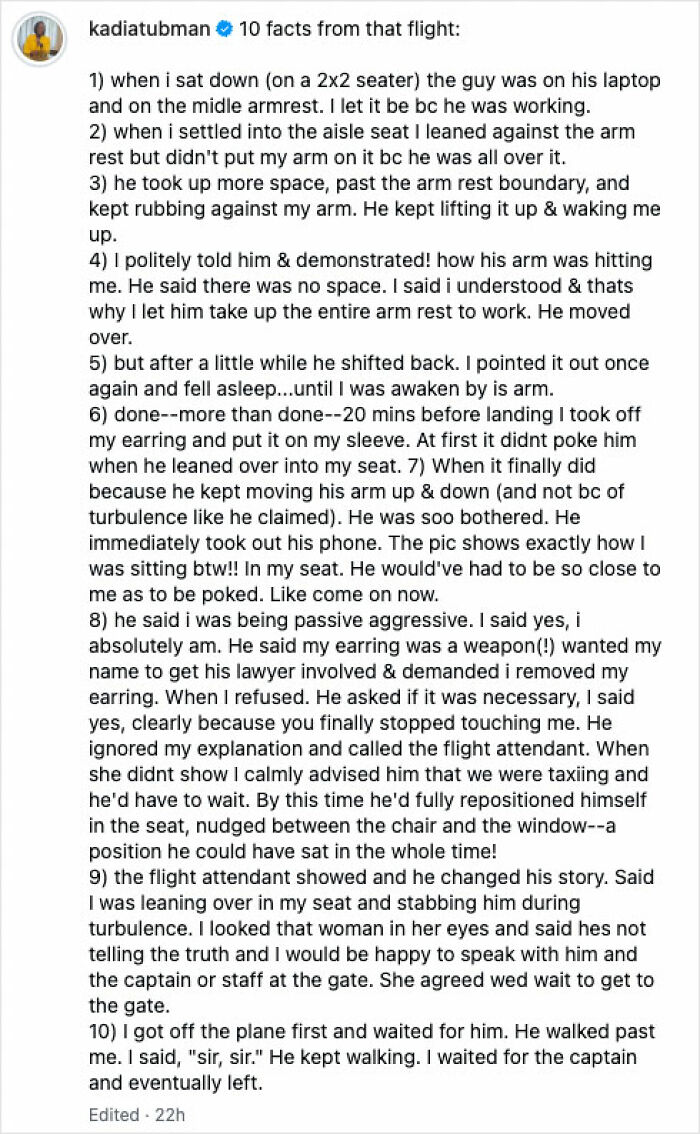 Woman Breaks Silence After Sparking Viral Debate With Earring Trick To Stop A Man Invading Her Space On A Flight Woman Breaks Silence After Sparking Viral Debate With Earring Trick To Stop A Man Invading Her Space On A Flight