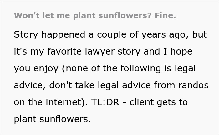 “This Is America And I Should Be Able To Plant Sunflowers”: Man Makes HOA Change Their Rules By Being Annoying “This Is America And I Should Be Able To Plant Sunflowers”: Man Makes HOA Change Their Rules By Being Annoying