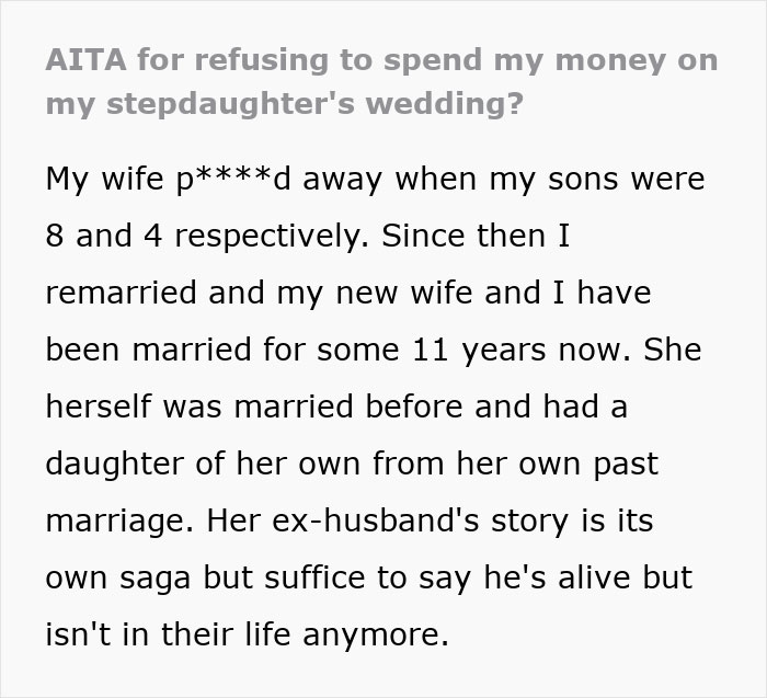 Stepdaughter Makes Sure Stepdad Knows She Hates Him, Still Shocked He Might Not Fund Her Wedding