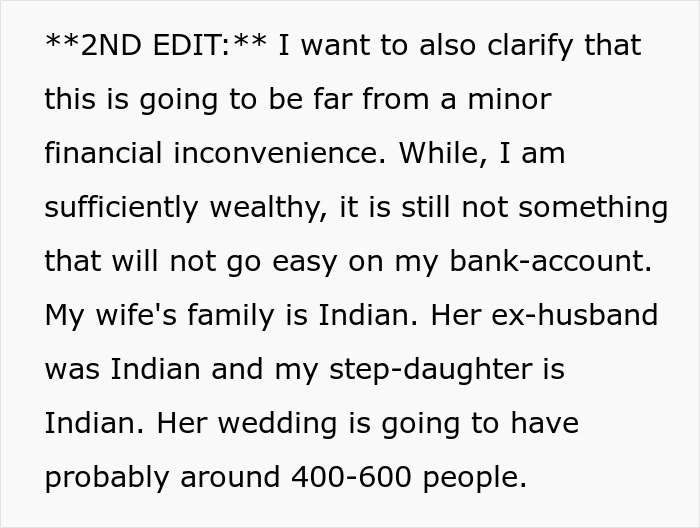 Stepdaughter Makes Sure Stepdad Knows She Hates Him, Still Shocked He Might Not Fund Her Wedding