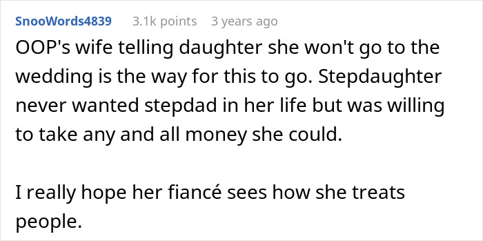 Stepdaughter Makes Sure Stepdad Knows She Hates Him, Still Shocked He Might Not Fund Her Wedding