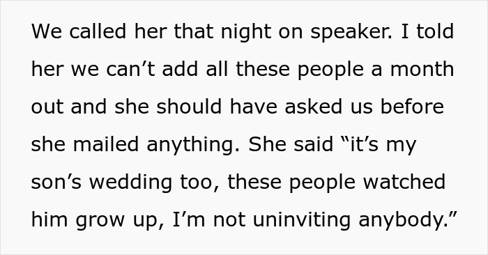 Woman Wants To Bill MIL After Her Surprise Wedding Guests No One Wanted Woman Wants To Bill MIL After Her Surprise Wedding Guests No One Wanted