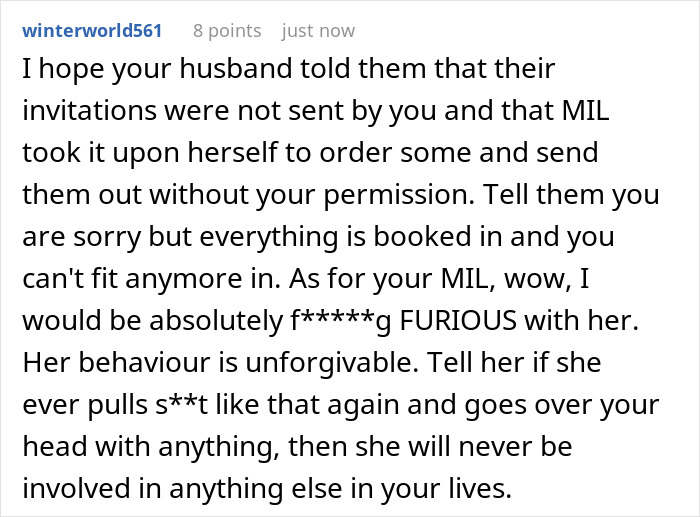 Woman Wants To Bill MIL After Her Surprise Wedding Guests No One Wanted Woman Wants To Bill MIL After Her Surprise Wedding Guests No One Wanted